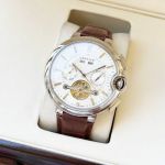 Imported Cartier Stainless Steel 44*12MM Business Leisure Men's Automatic White/Black Wrist Watch